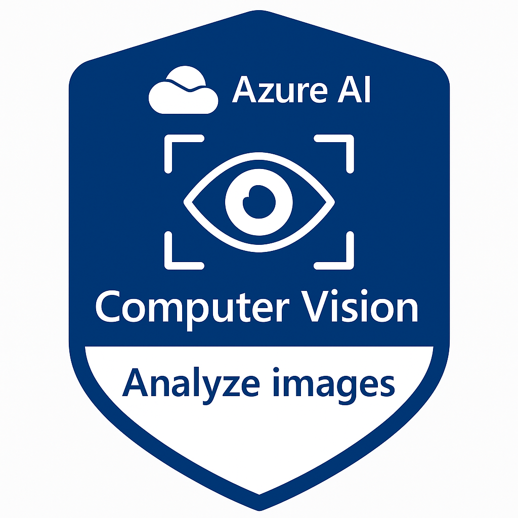 Azure AI Computer Vision Analyze Images badge